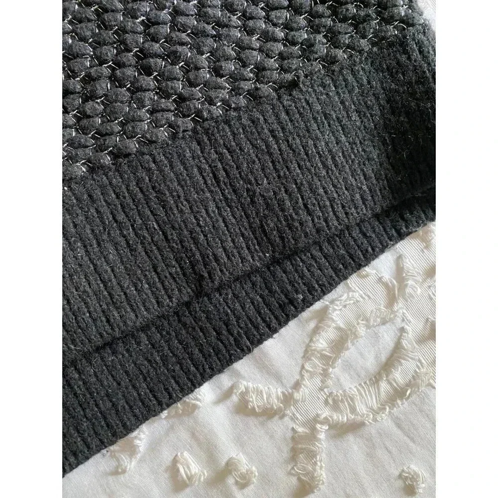 & Other Stories Wool Sweater Women’s XS Black Metallic Alpaca Crewneck
